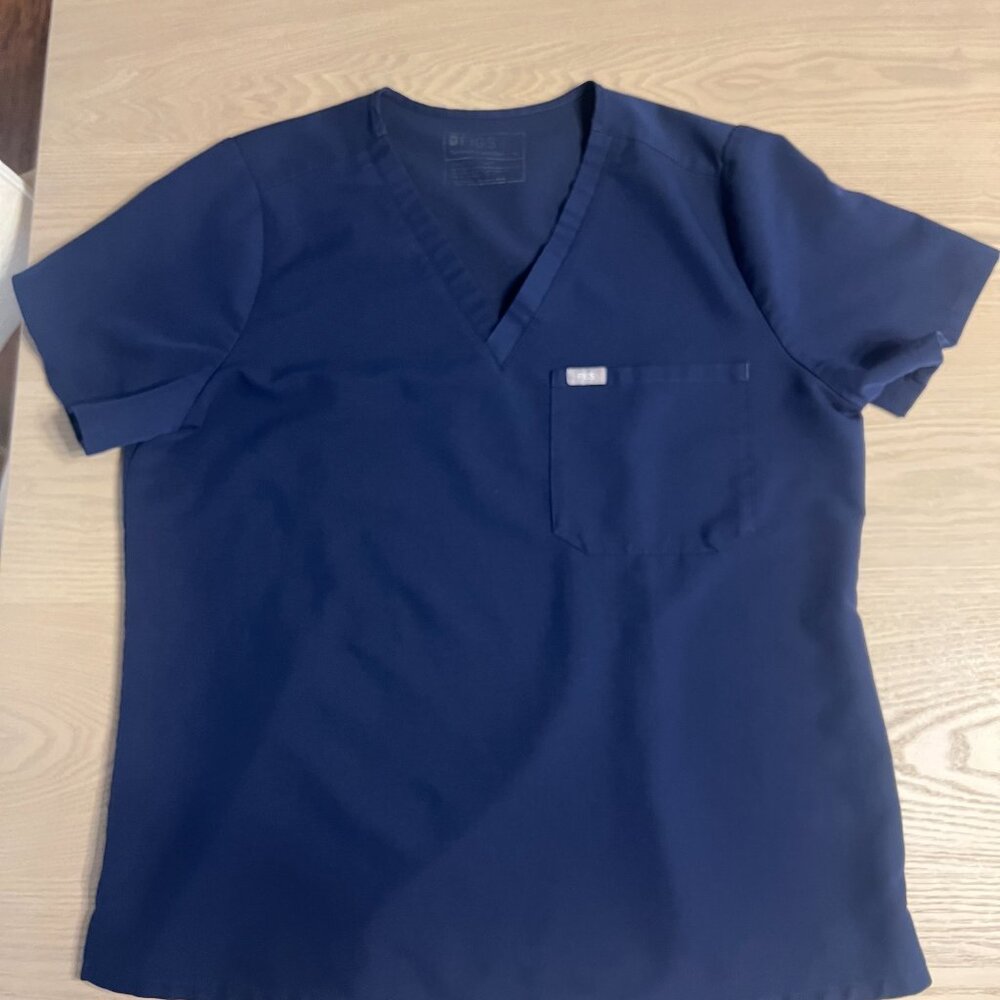 Navy Figs Scrub Top